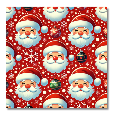 Aimant Frigo au look pere Noel avec ce design Santa Smiles